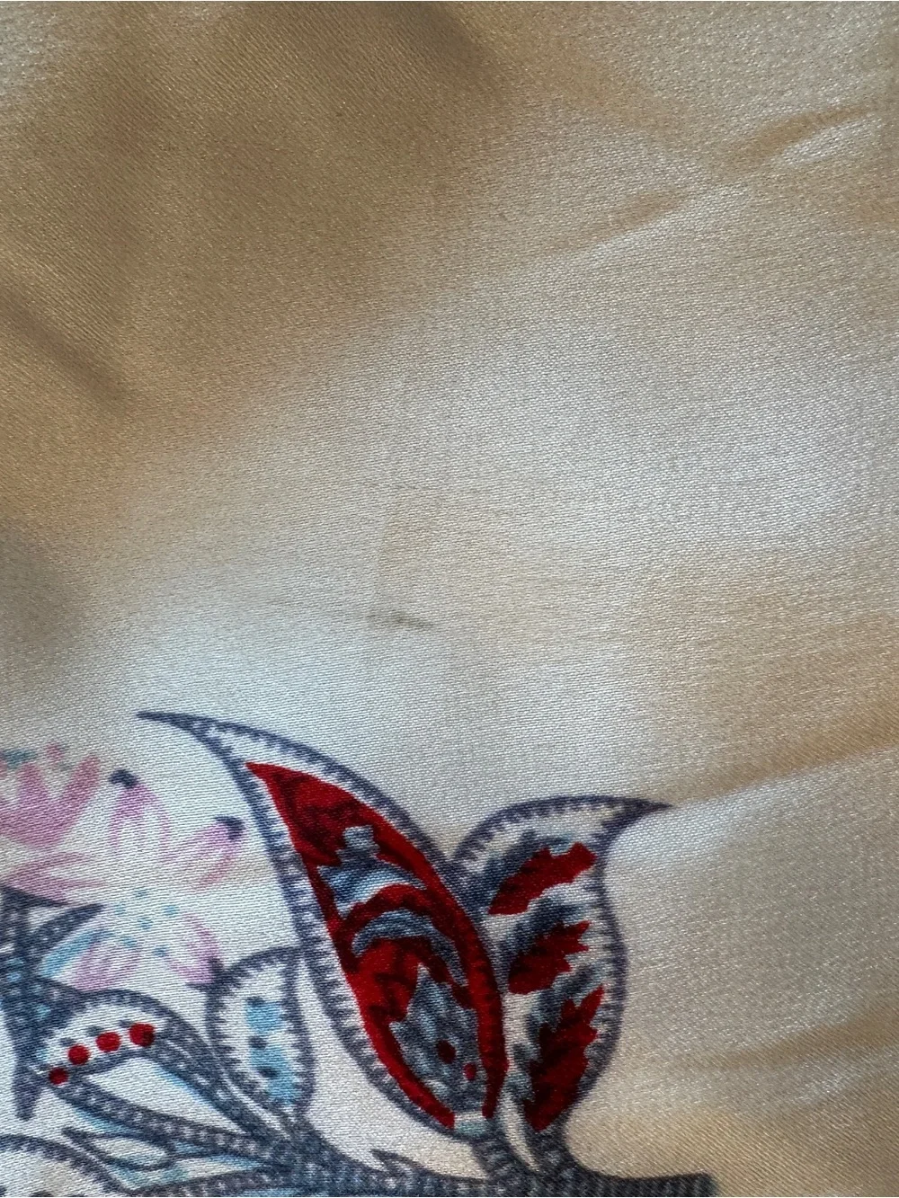 Anthropologie Silk Floral Throw Pillow Cover **READ Description**